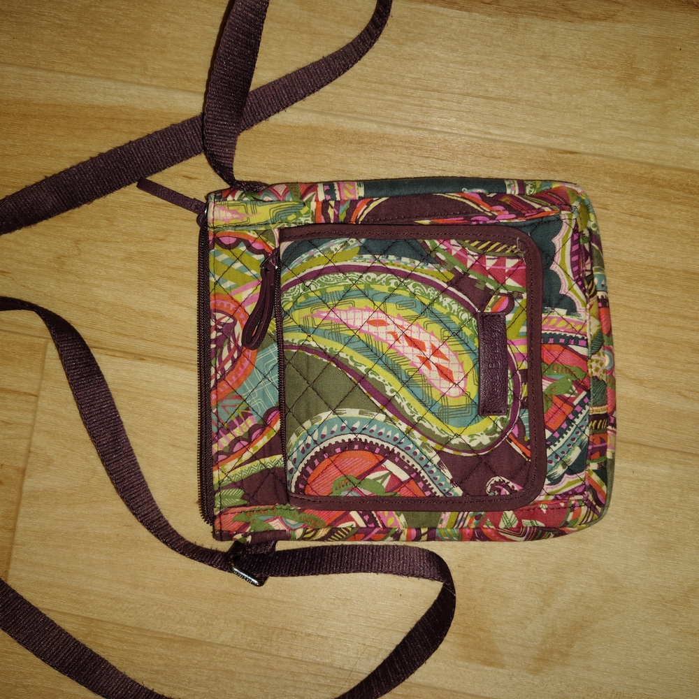 Vera Bradley Brown Quilted Crossbody Bag